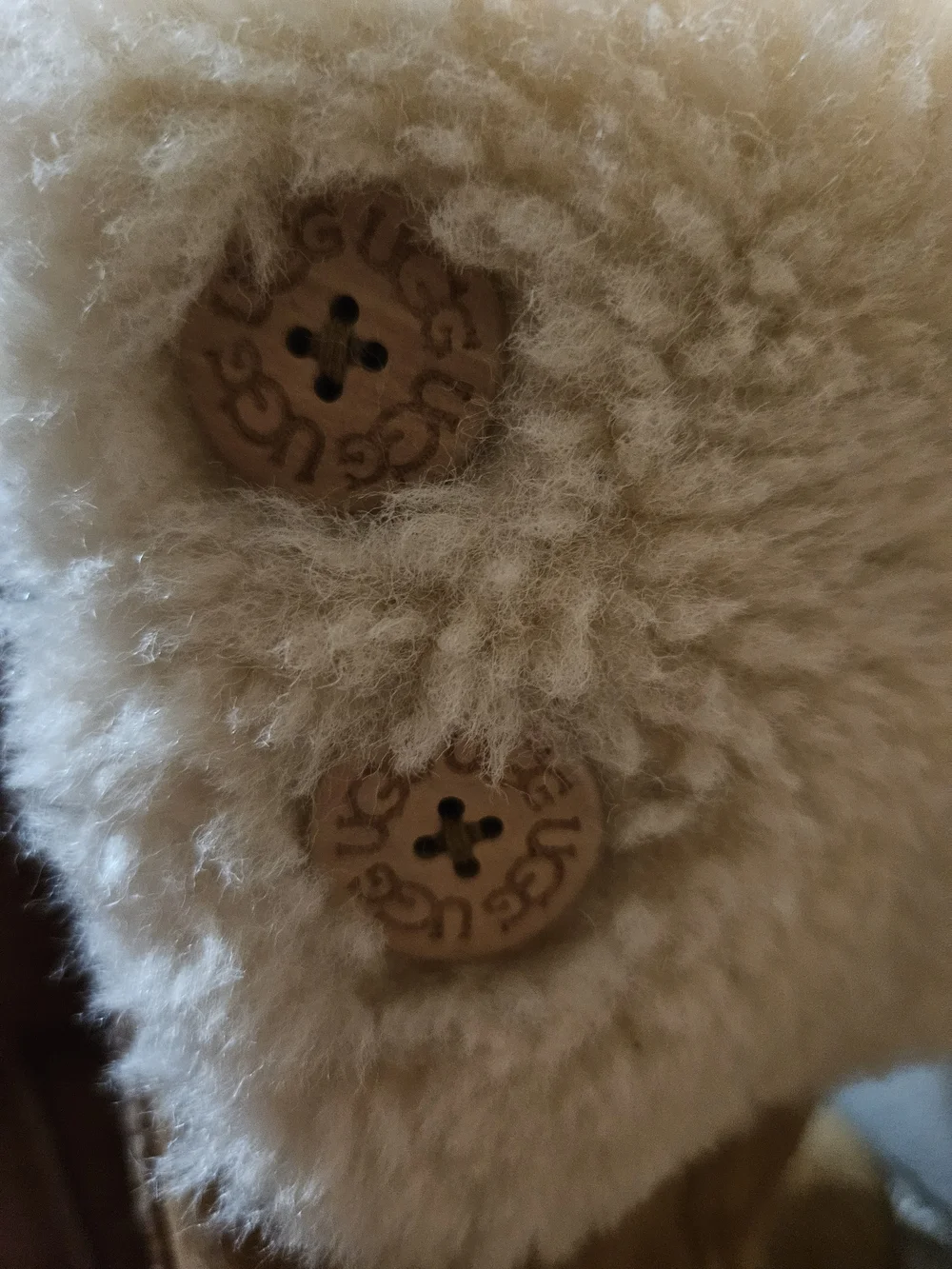 UGG Bailey Button Chestnut Suede Over The Knee Boot with Shearling